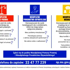 Pomoc prawna, obywatelska i mediacje. Gdy problemy w związku lub z prawem utrudniają życie, nie musisz chodzić do klubu. Zgłoś się po bezpłatne wsparcie.