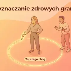 Kobieta rysuje okrąg, wyznaczając granice. To klucz do tego, jak poprawić relacje w związku, gdy czujesz się niepewnie.