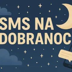 Nocne niebo z księżycem i gwiazdami. Telefon wysyła długie słodkie wiadomości do chłopaka na dobranoc.