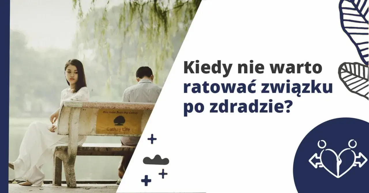 Smutna kobieta siedzi na ławce, odwrócona plecami do mężczyzny. Czy to znak, że zostałem zdradzony przez żonę i nie ma już ratunku?